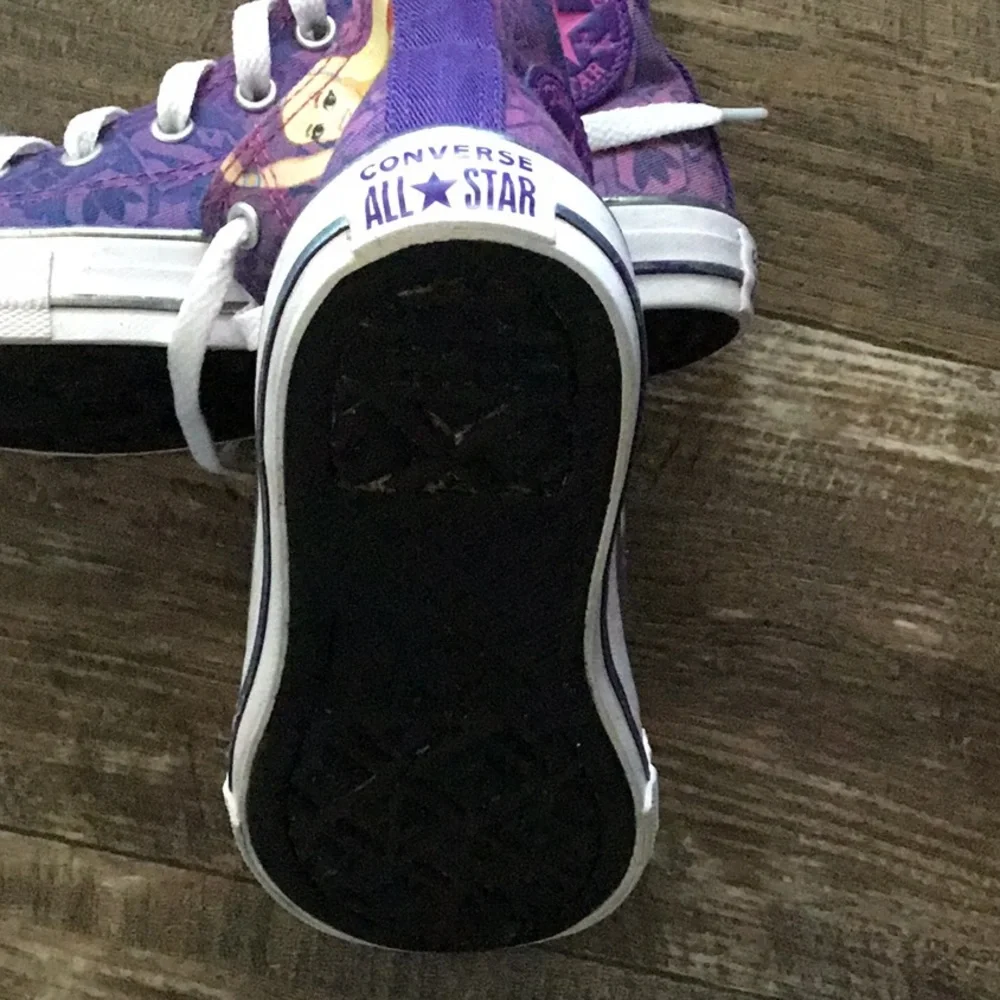 Converse Kids Purple High-Top Sneakers with White Accents
